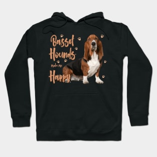 Basset Hounds Make Me Happy! Hoodie